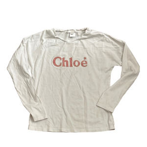 Chloé Girls' Long Sleeve Logo Tee - Big Kid Size 10